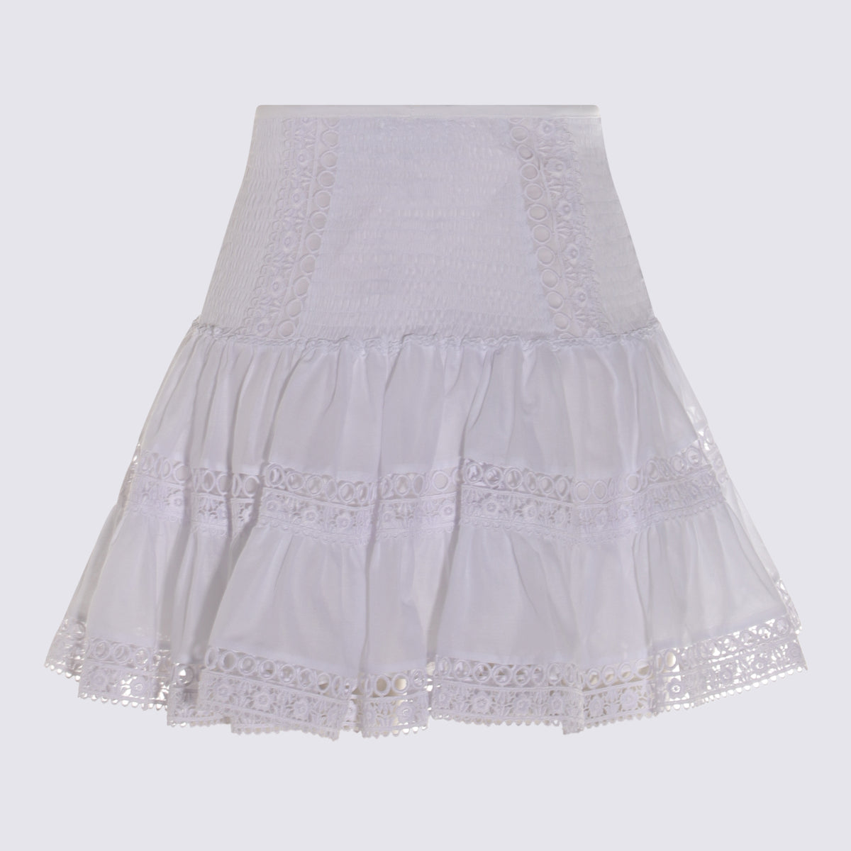 CharoRuiz Skirts White Cotton Polyester