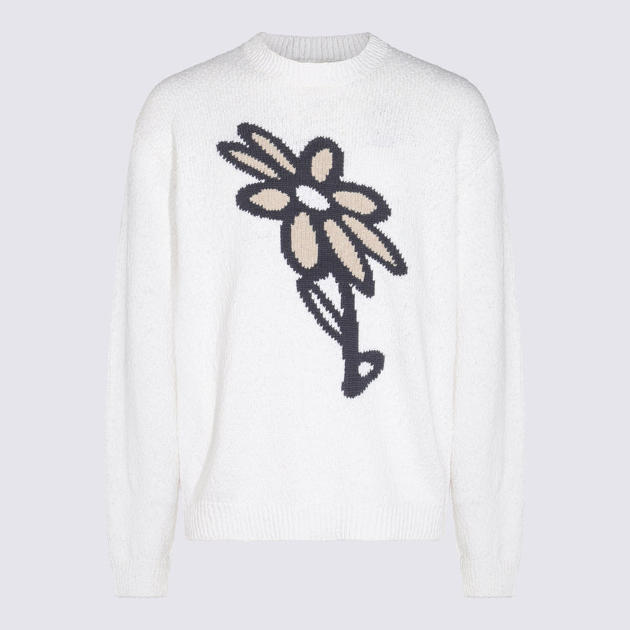 Maison Kitsune' 98% Cotton sweater in white