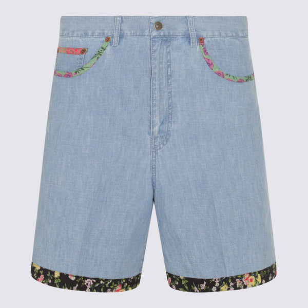 Valentino 100% Cotton shorts in blue