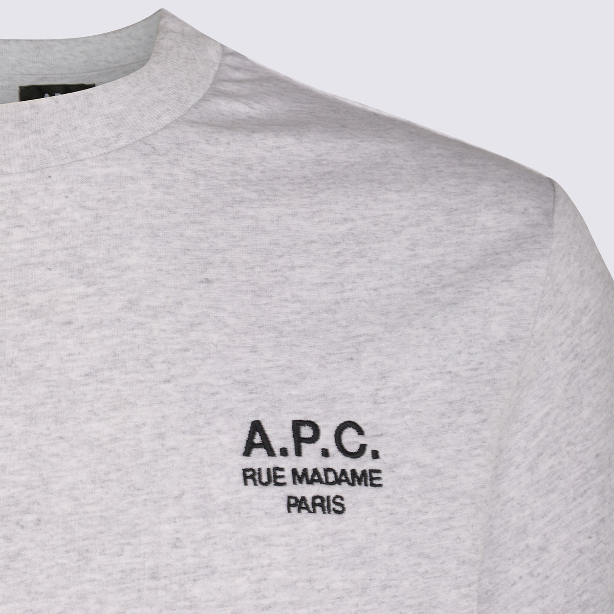A.P.C. T-shirts and Polos Heathered grey/black _100 % Co