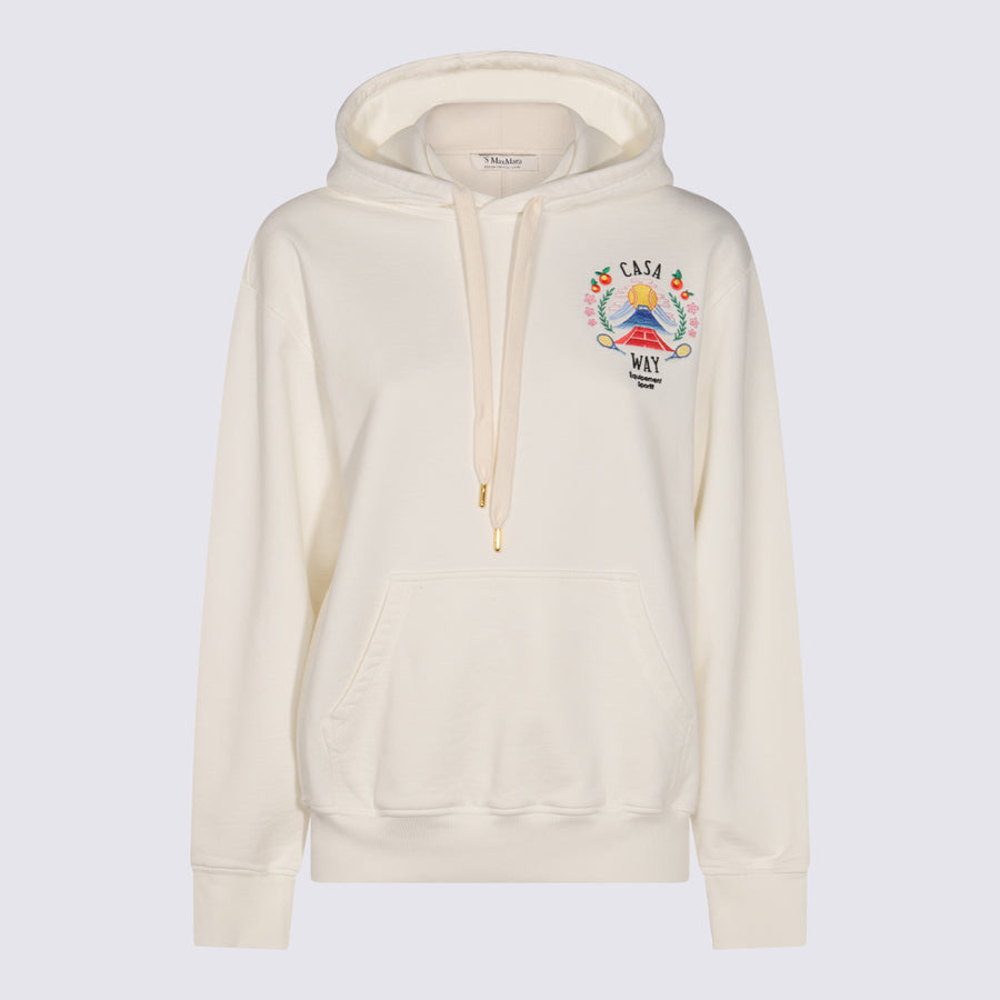 Casablanca 95% Cotton hoodie in white
