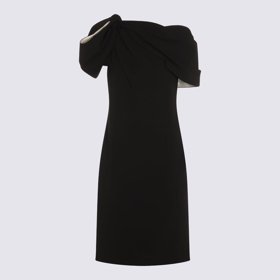 Max Mara 65% Cotton dress in black