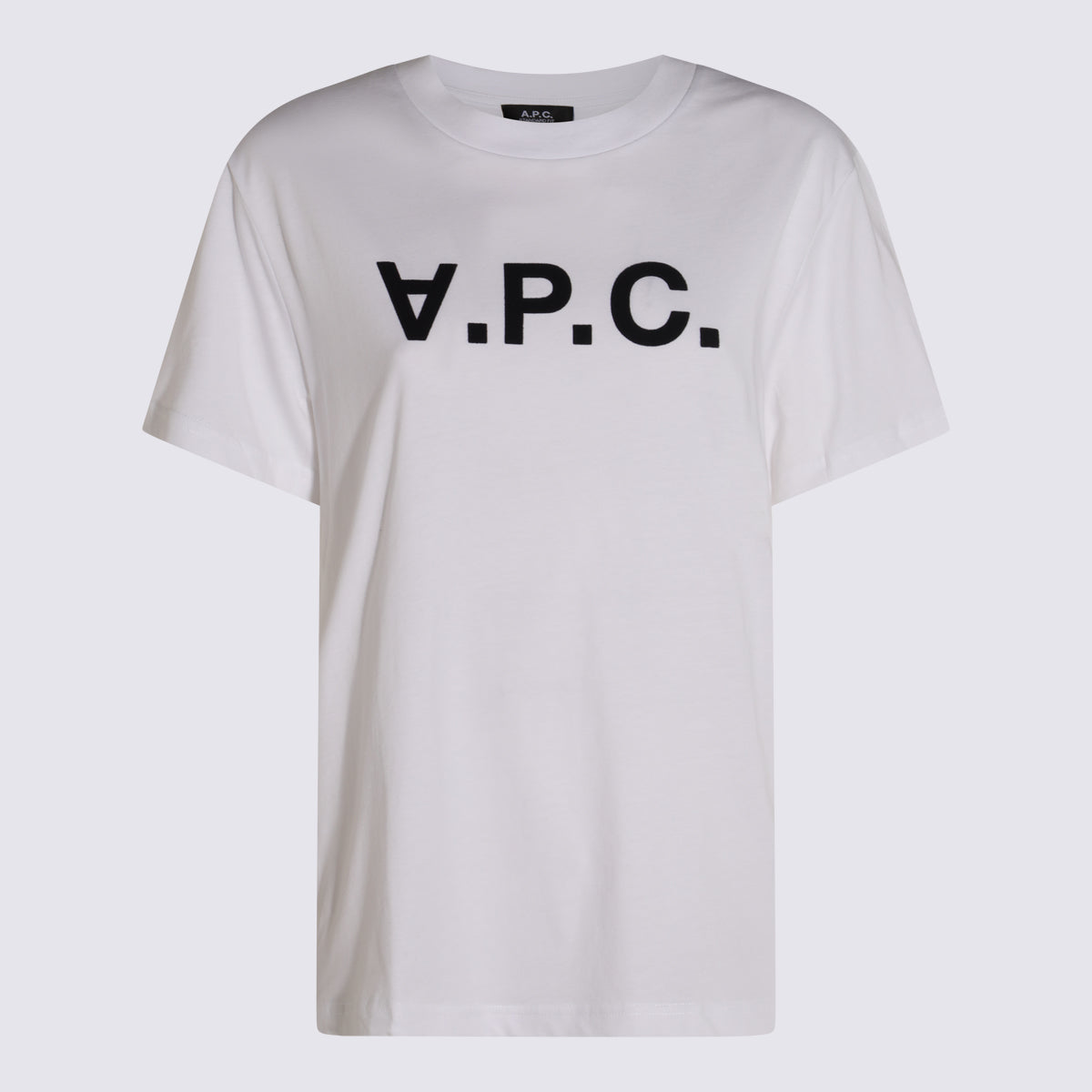 A.P.C. T-shirts and Polos White/dark Navy __co