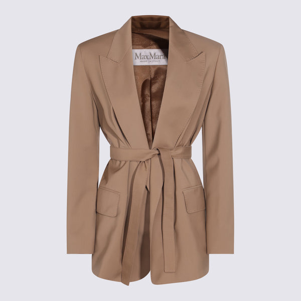 Max Mara 100% Virgin Wool blazer in beige