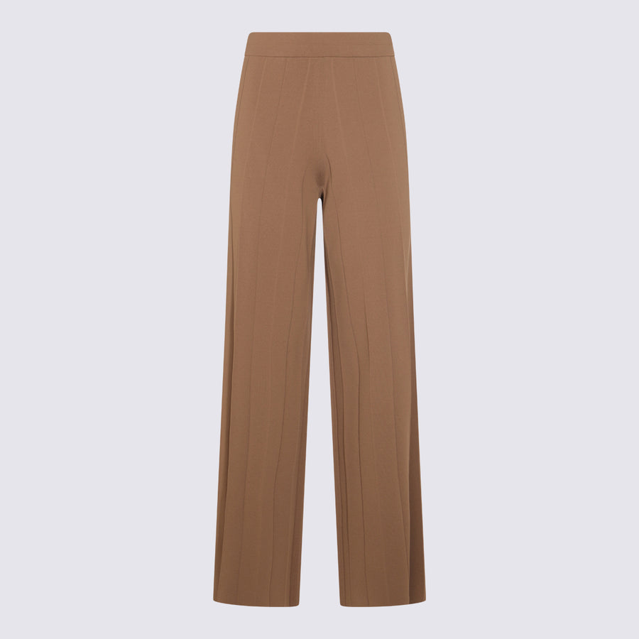 Max Mara 65% Viscose trousers in brown