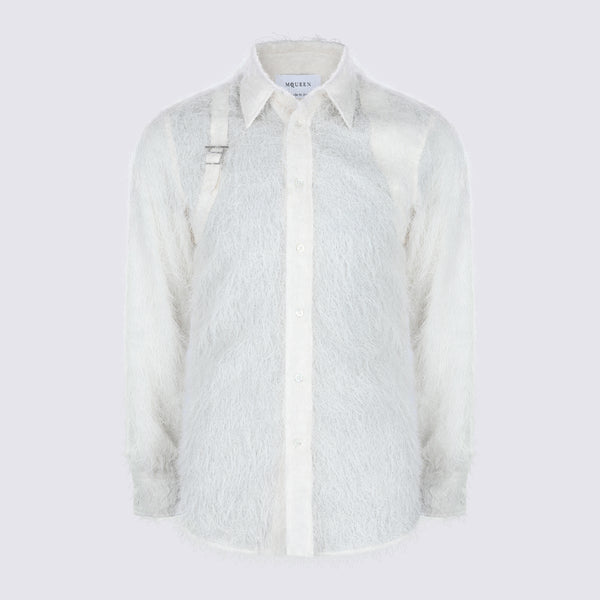 Alexander McQueen 100% Silk shirt in white