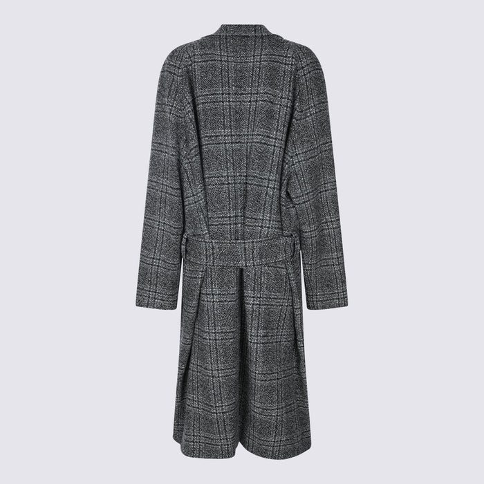 Balenciaga Coats Black/grey _wo