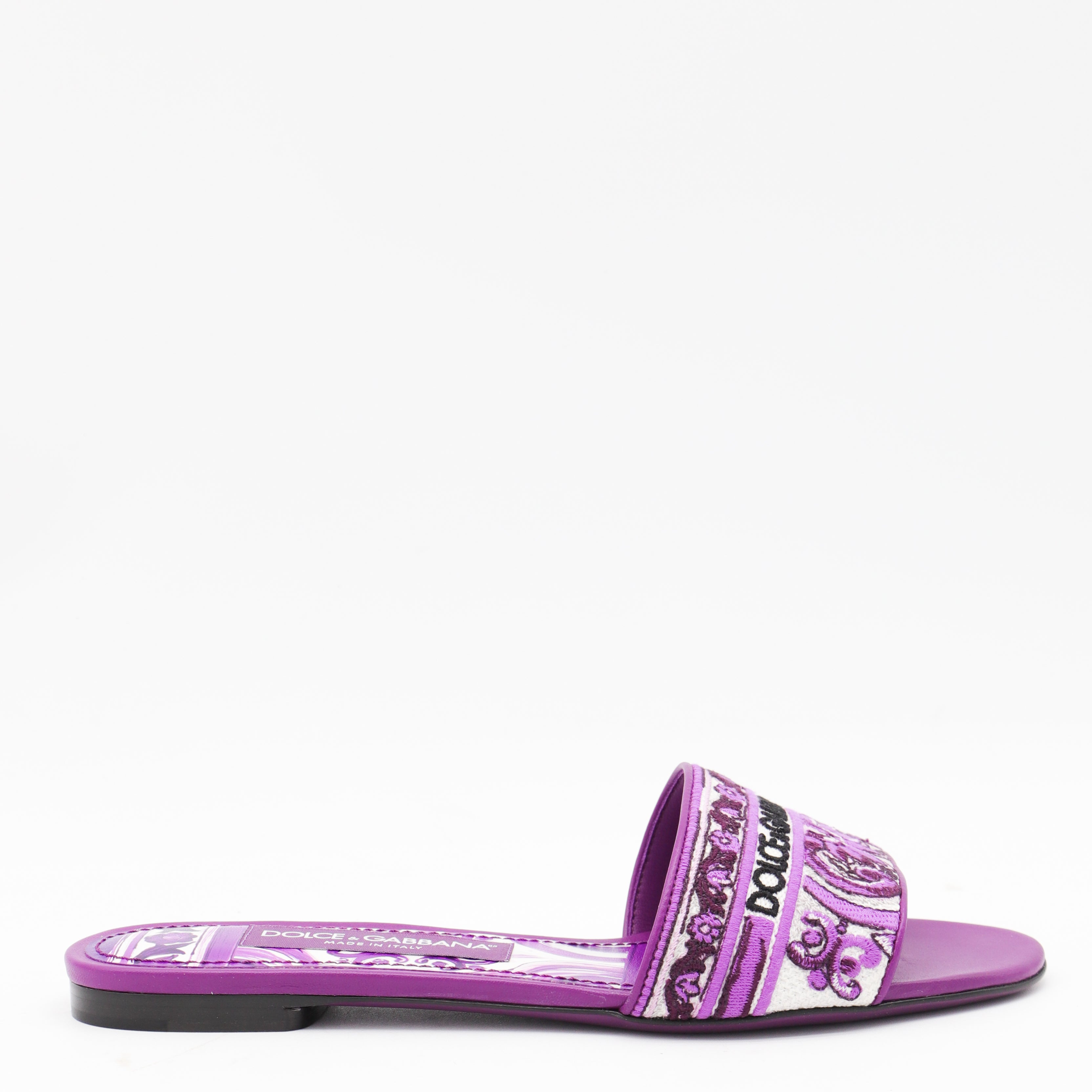 Dolce & Gabbana Flat shoes Maiolica Viola Co+agnello