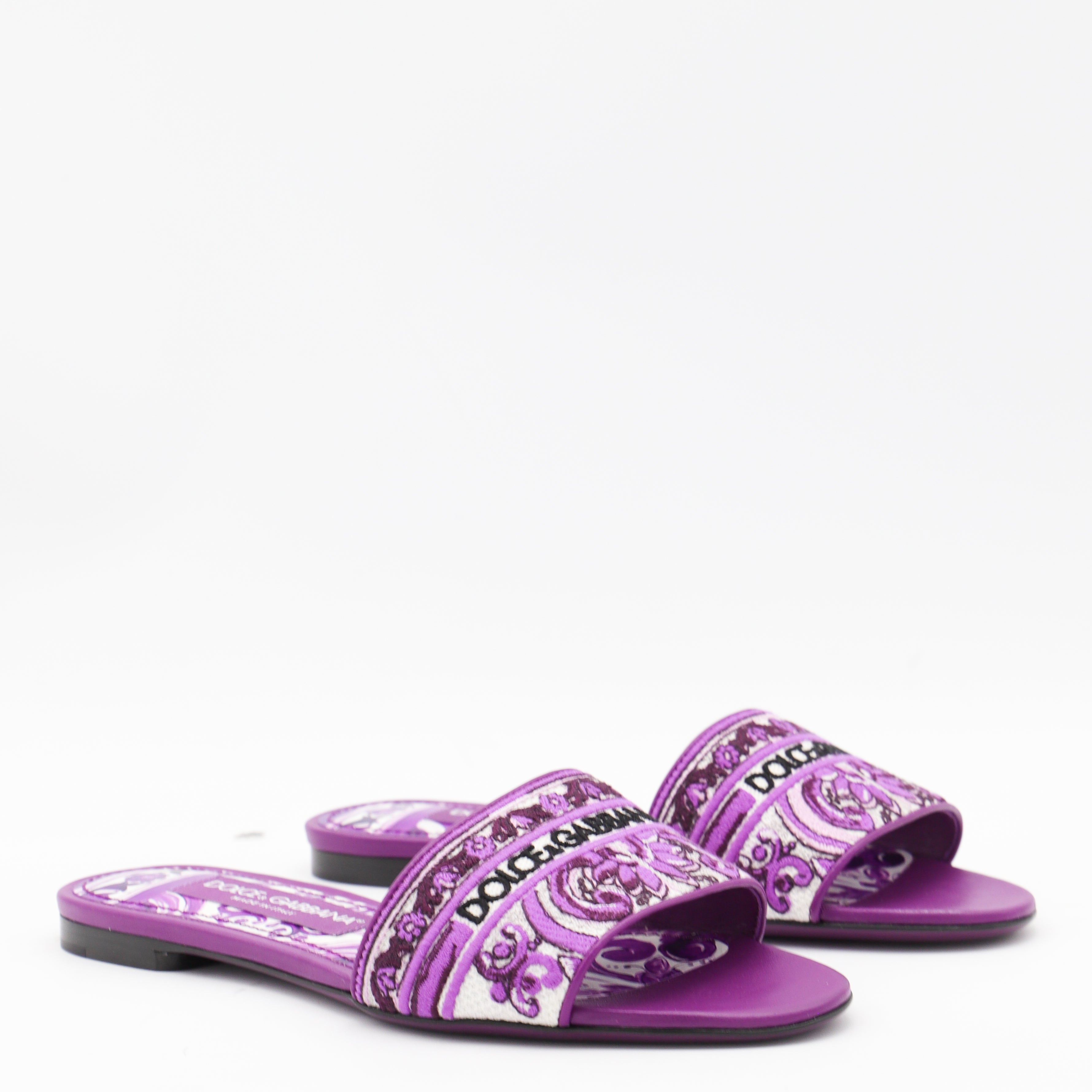 Dolce & Gabbana Flat shoes Maiolica Viola Co+agnello