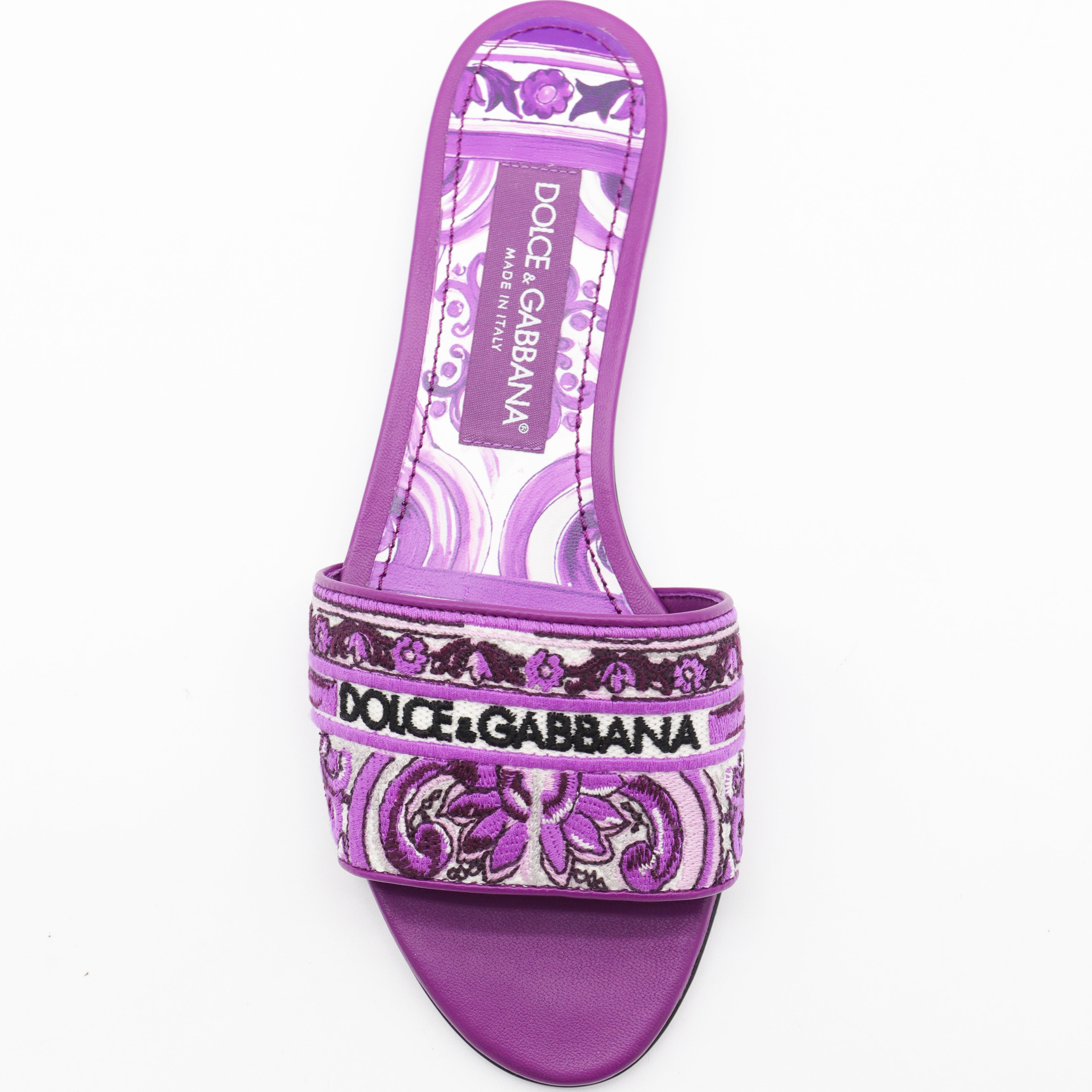Dolce & Gabbana Flat shoes Maiolica Viola Co+agnello