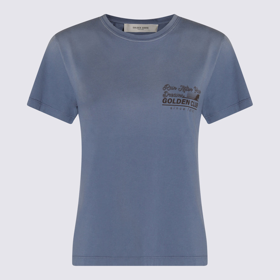 Golden Goose 100% cotton t-shirt in blue