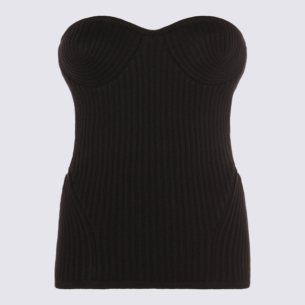 Jean Paul Gaultier Wool tank top in black