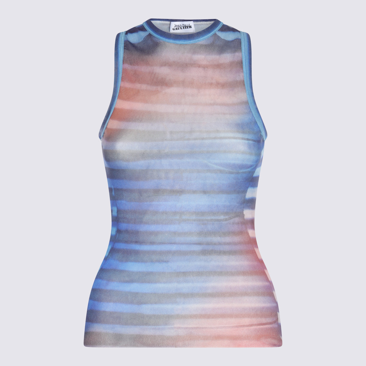 JEAN PAUL GAULTIER Top Lightblue/blue/peach _main Fabric: Pa - Lining