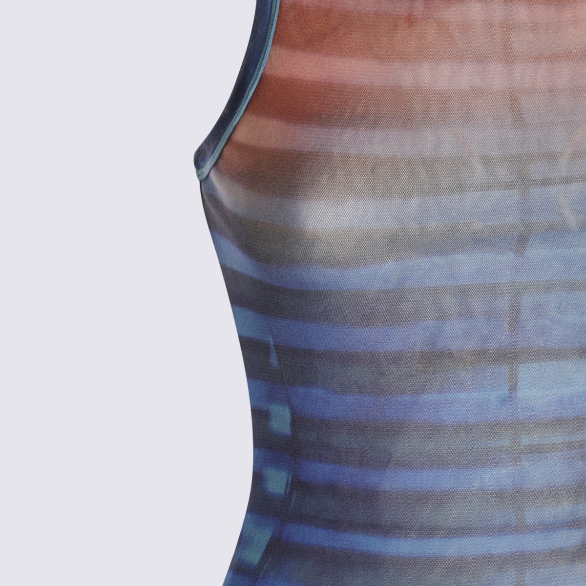 JEAN PAUL GAULTIER Top Lightblue/blue/peach _main Fabric: Pa - Lining