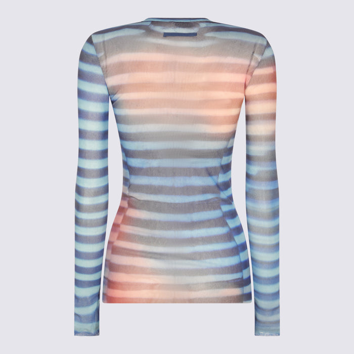 JEAN PAUL GAULTIER Top Lightblue/blue/peach _main Fabric: Pa - Lining