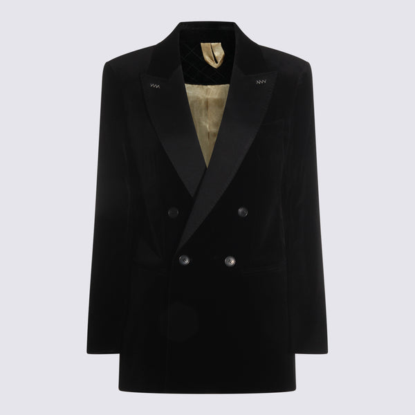 Max Mara 98% Cotton blazer in black
