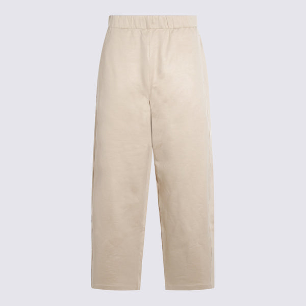 Max Mara 55% Silk trousers in beige
