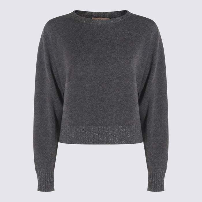 Twin-set Sweaters Medium Mel. Grey/argento Lurex _wo Ws Pl