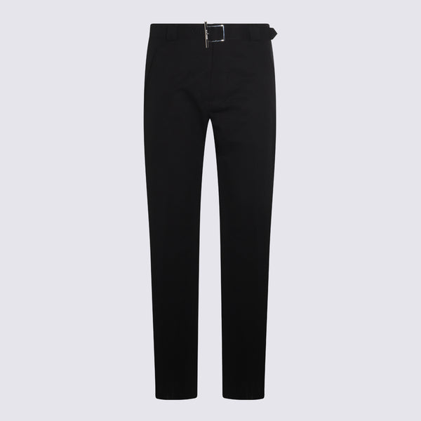 Alexander McQueen 75% cotton trousers in black