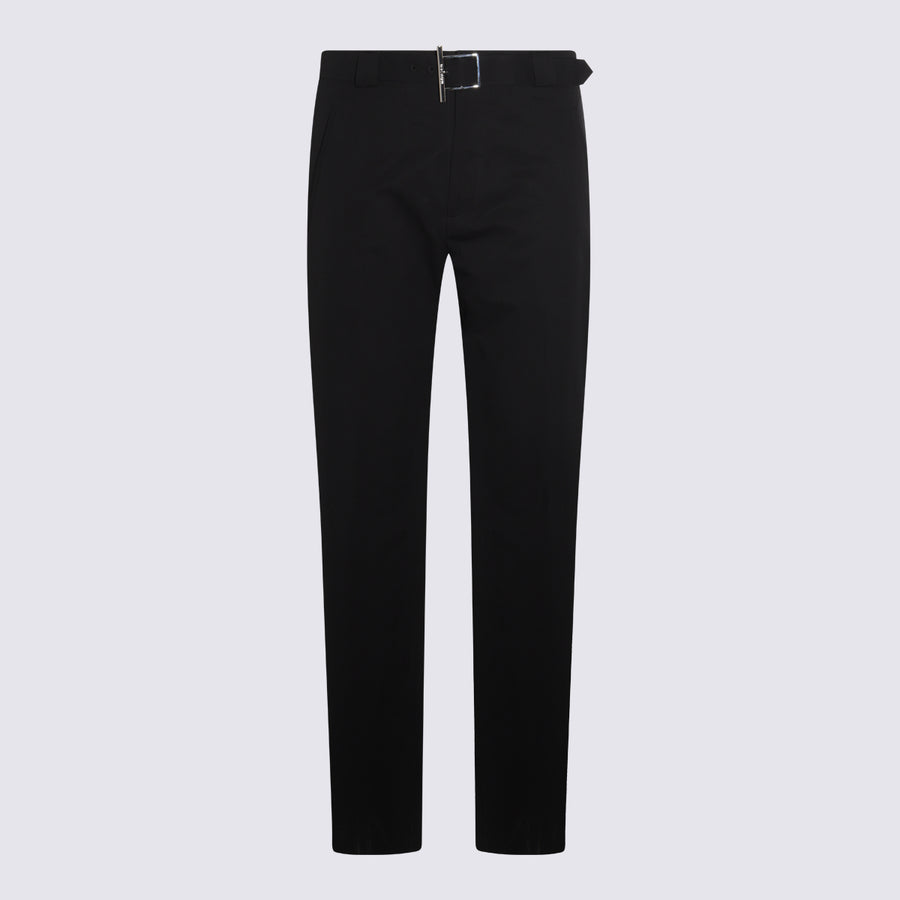 Alexander McQueen 75% cotton trousers in black