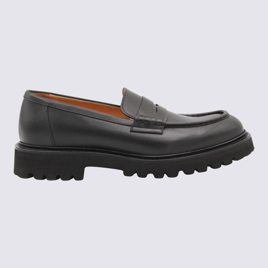 Mille885 Leather upper loafer in black