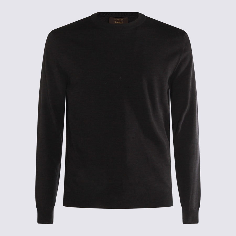 Zanone 95% Wool sweater in black