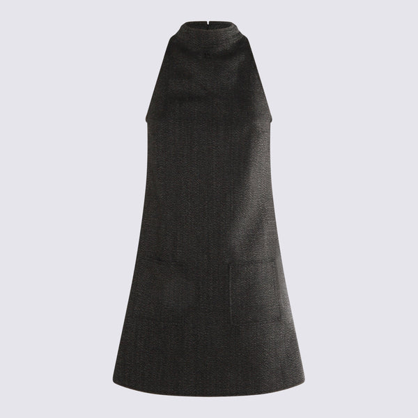 Courreges 100% Wool dress in black