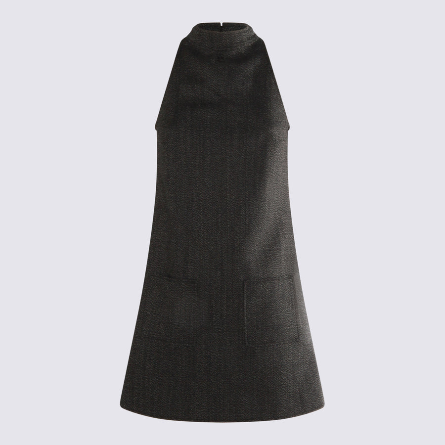 Courreges 100% Wool dress in black
