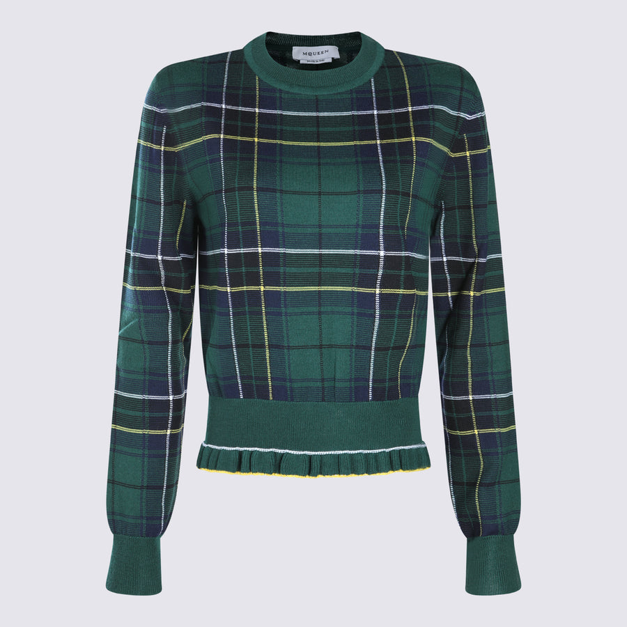 Alexander McQueen 100% Wool sweater in navy