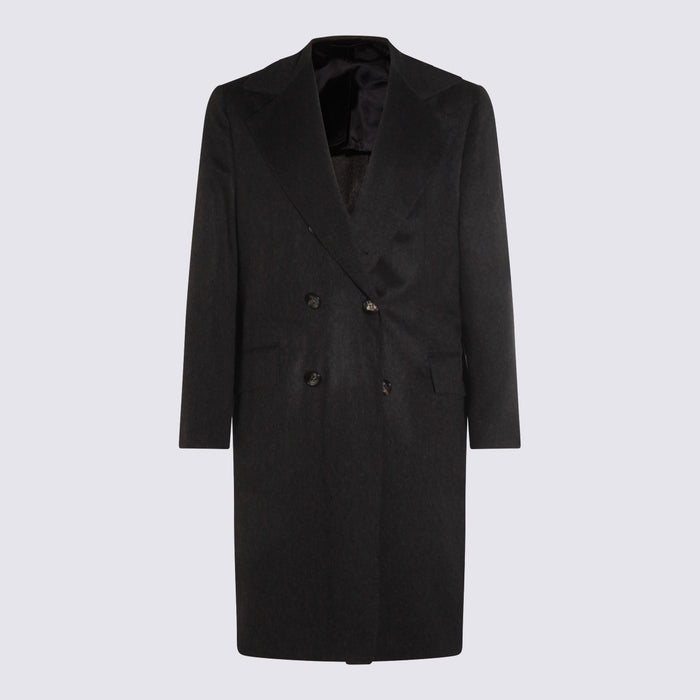 Kiton Coats Grey Cashmere