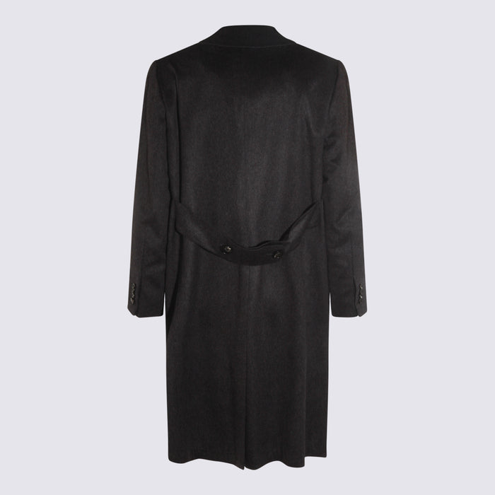 Kiton Coats Grey Cashmere