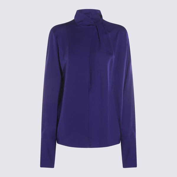 Tom Ford 100% Silk blouse in blue