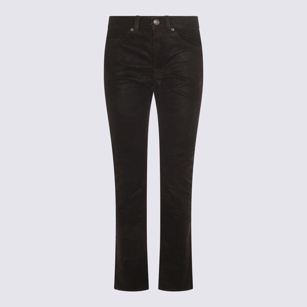 Marant Etoile 63% PU trousers in black