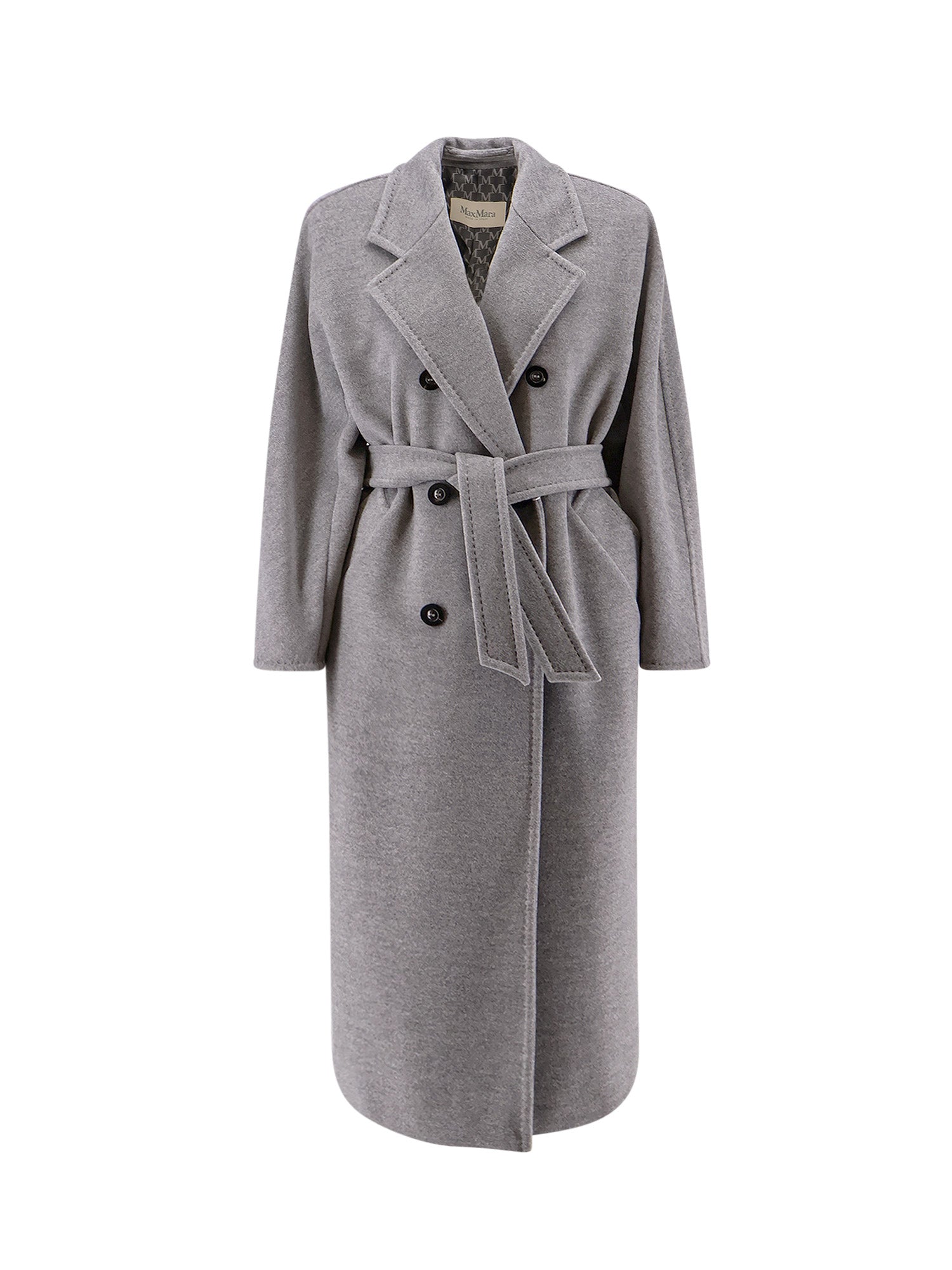 Max Mara Coats Light Grey Lana Vergine Cashmere
