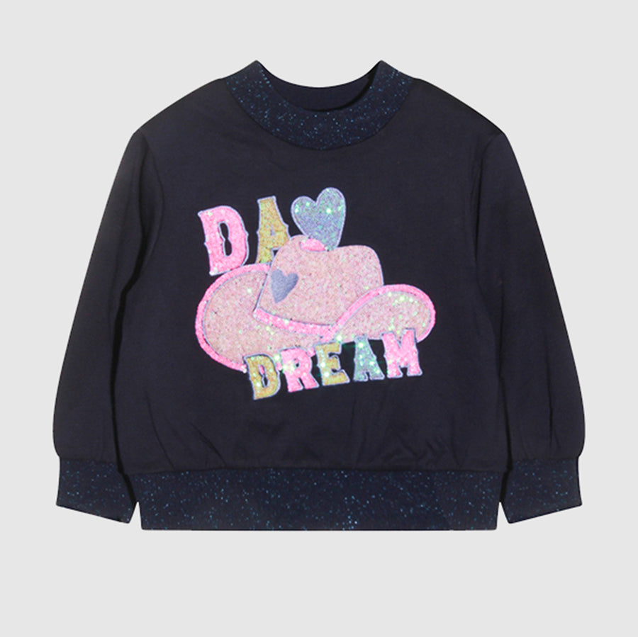 Billieblush 65% Polyester sweatshirt in navy