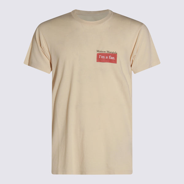 Maison Margiela 100% Cotton t-shirt in beige
