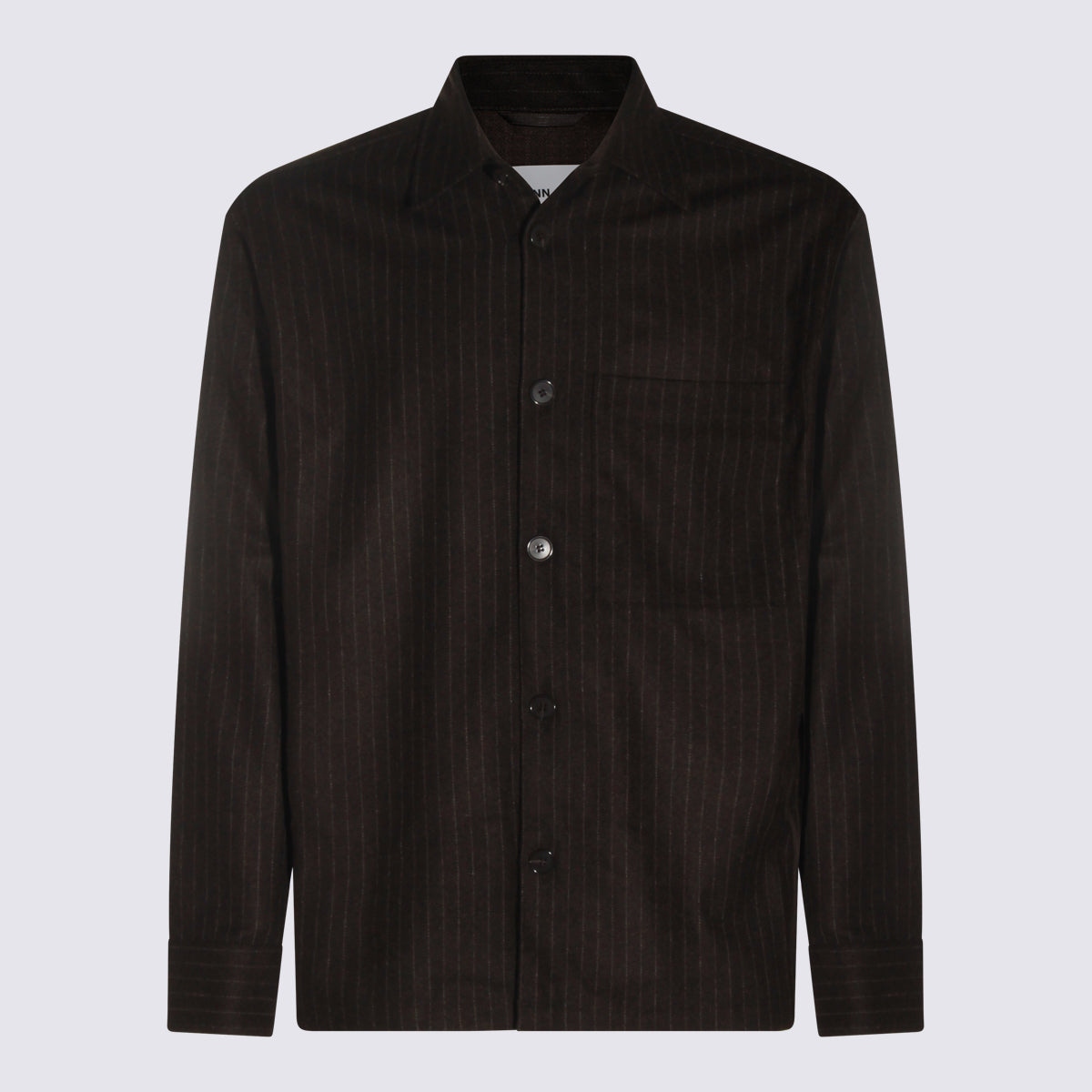 NN.07 Shirts Brown Stripe _wo Pl Pa