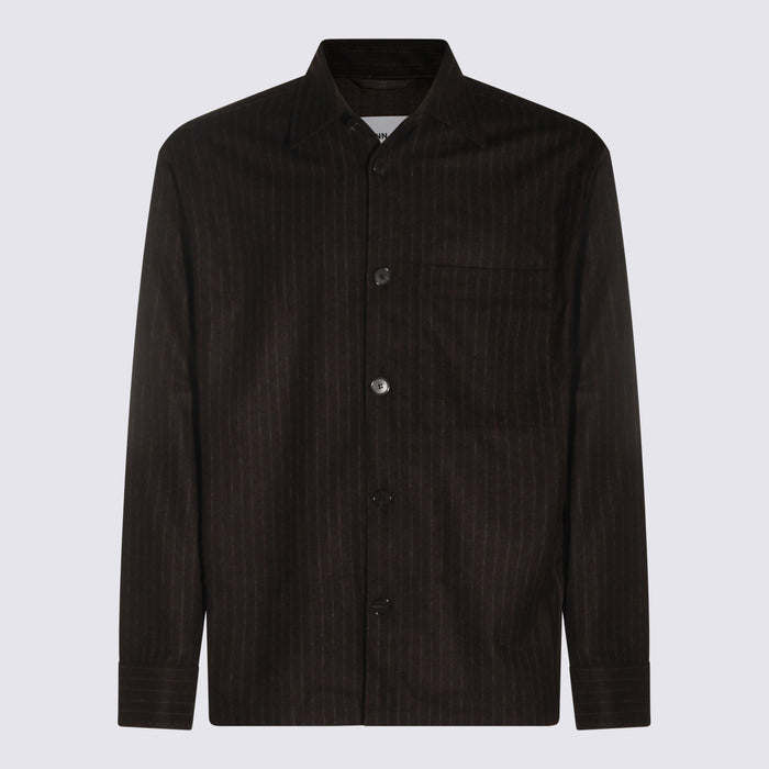 NN.07 Shirts Brown Stripe _wo Pl Pa