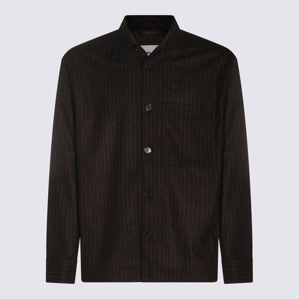 Nn.07 60% wool shirt in brown