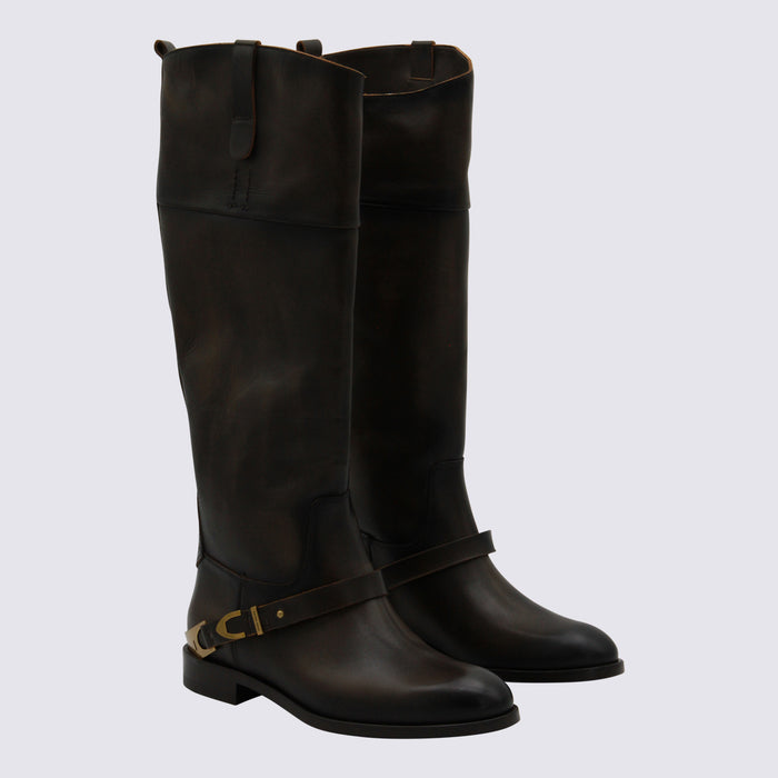 Golden Goose Boots Dark Brown/beige _cover Le Sole El