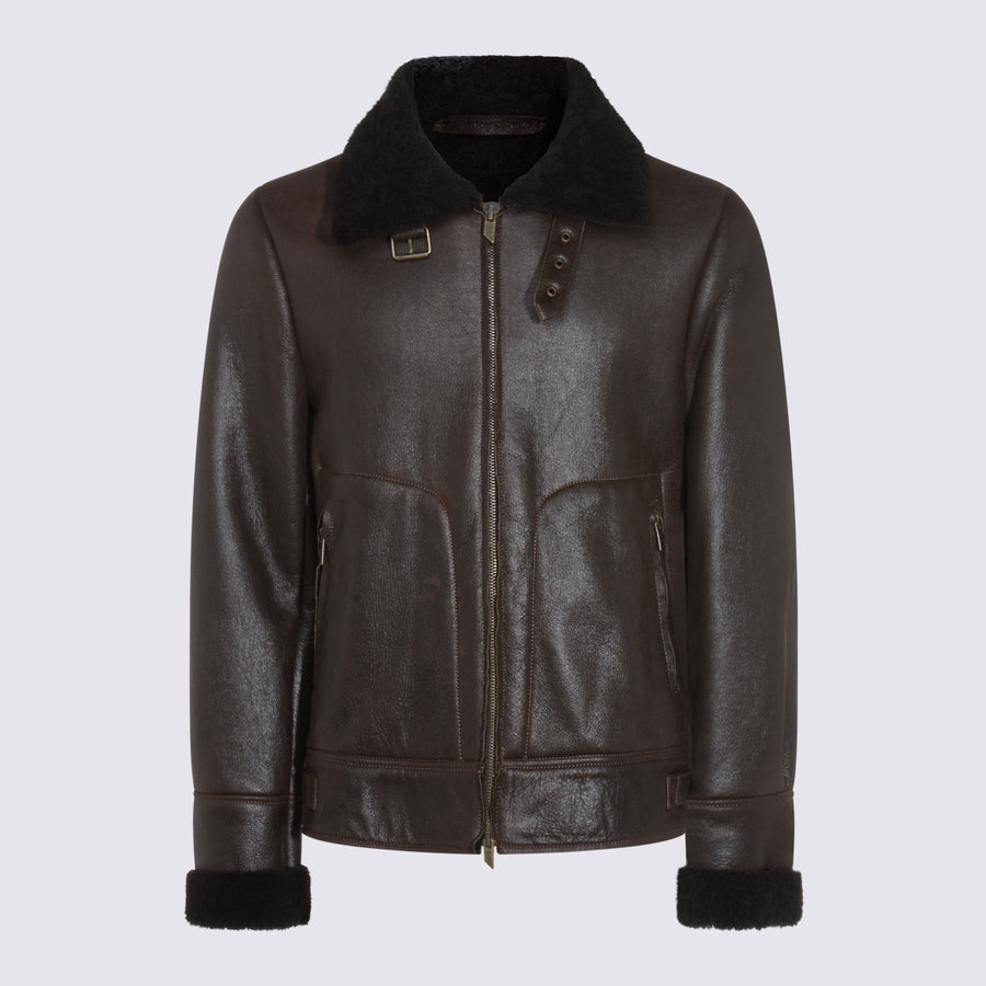 Salvatore Santoro Leather jacket in brown