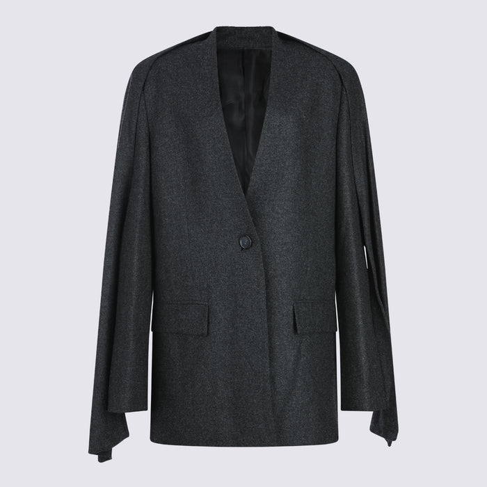 TOTEME Jackets Charcoal Melange _vi Wo