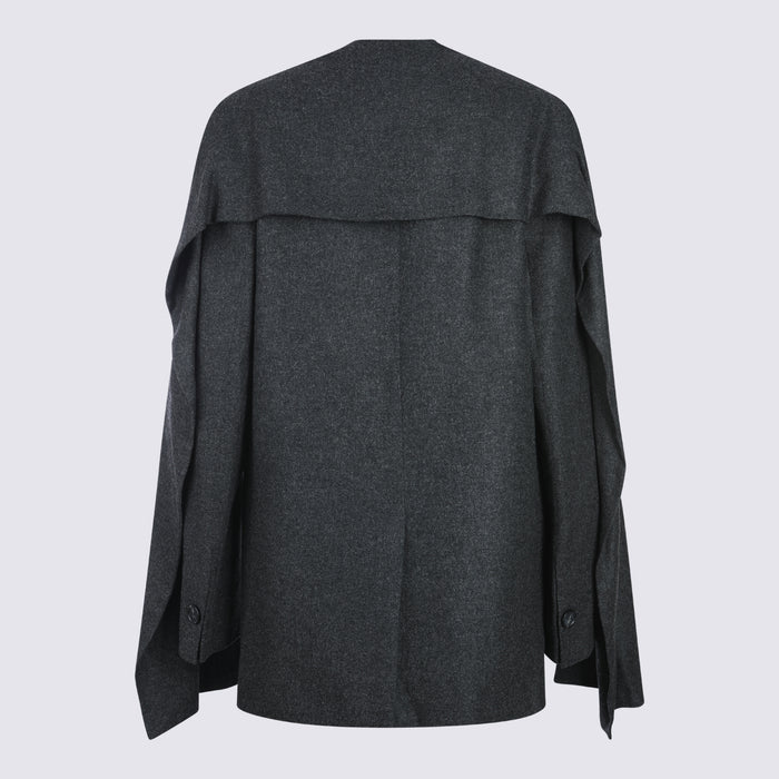 TOTEME Jackets Charcoal Melange _vi Wo