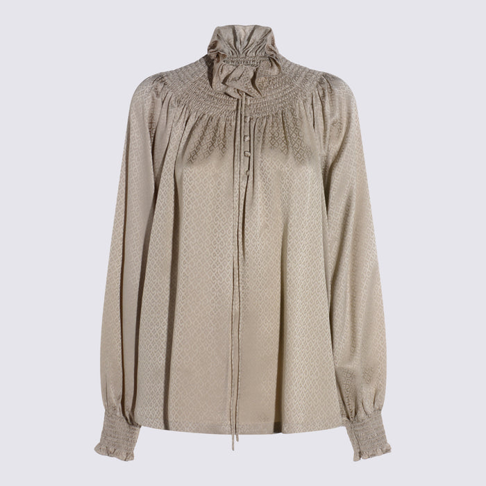 Burberry Shirts Taupe Beige Ip Patt _se