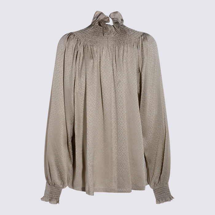 Burberry Shirts Taupe Beige Ip Patt _se