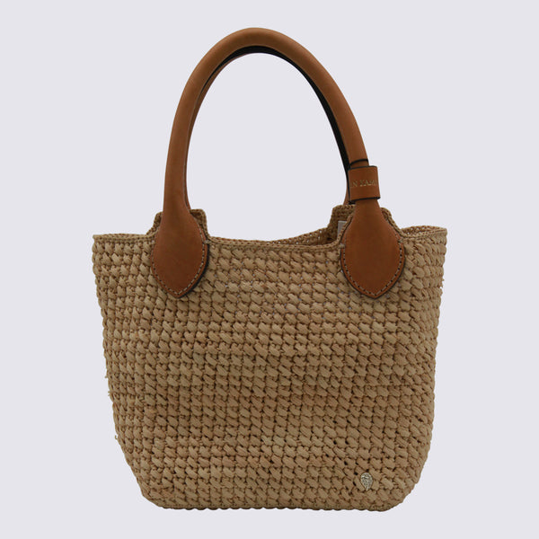 Helen Kaminski 100% raffia tote bag in beige