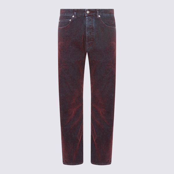 MM6 Maison Margiela 98% CO jeans in burgundy