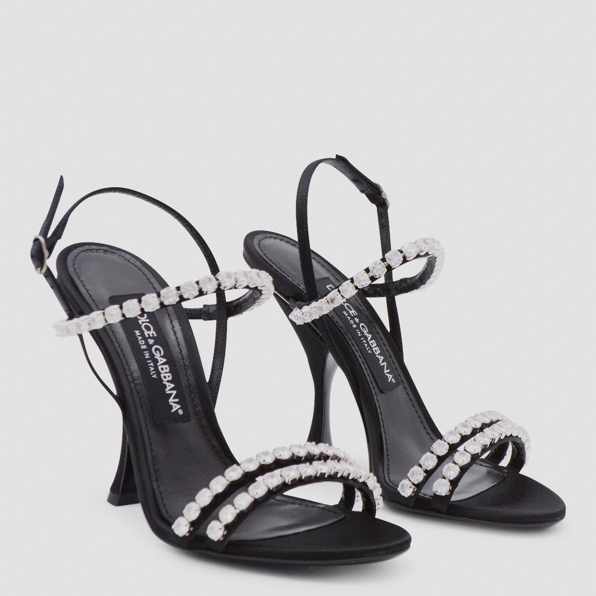 Dolce & Gabbana Sandals Nero/crystal Se+vi+agnello