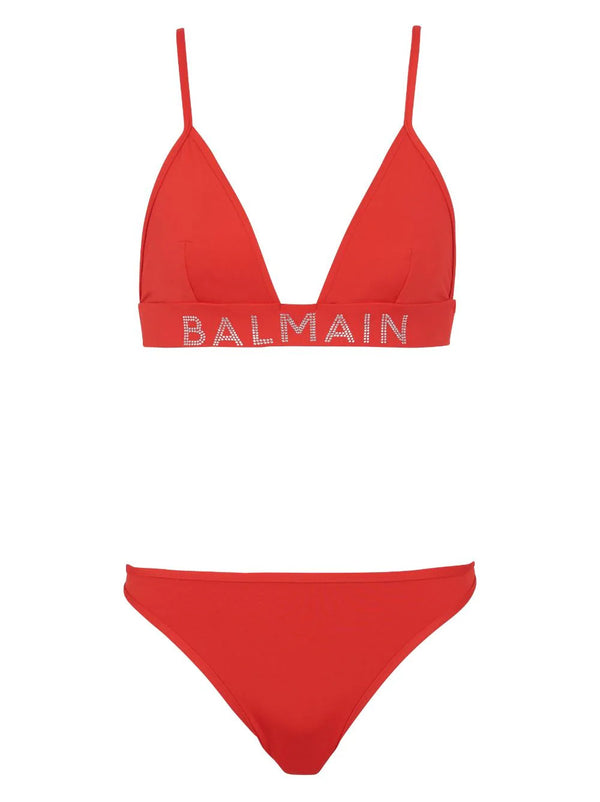 Balmain Polyester 84% bikini set in red