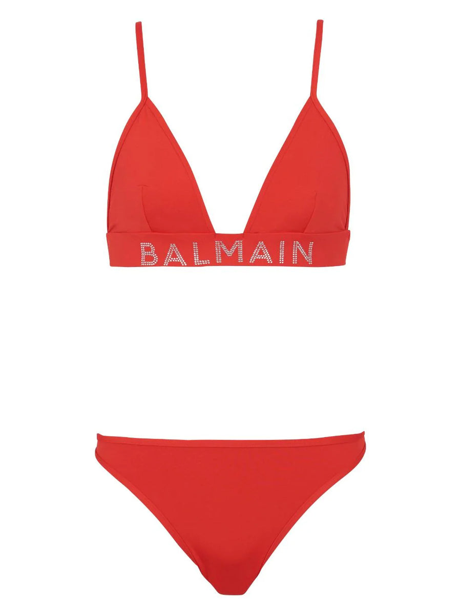 Balmain Polyester 84% bikini set in red